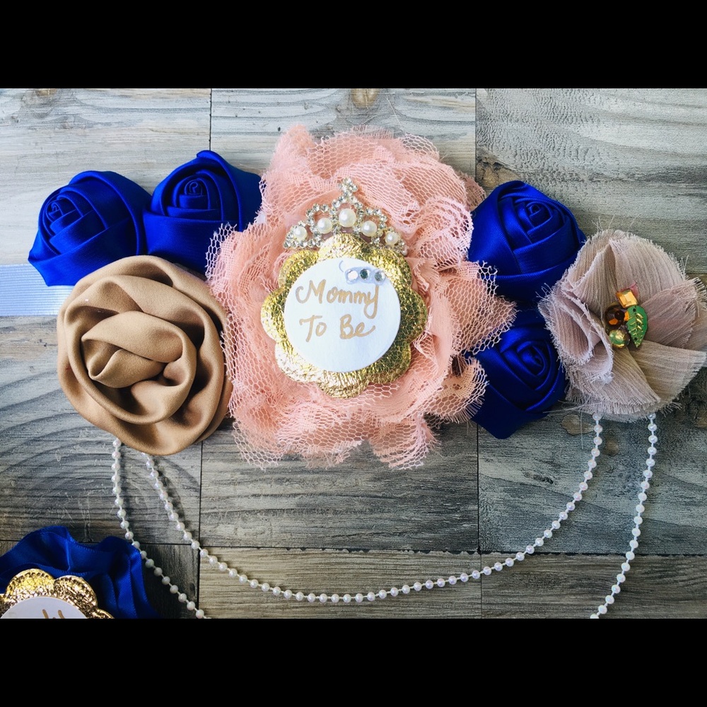 Royal king Baby shower belly sash